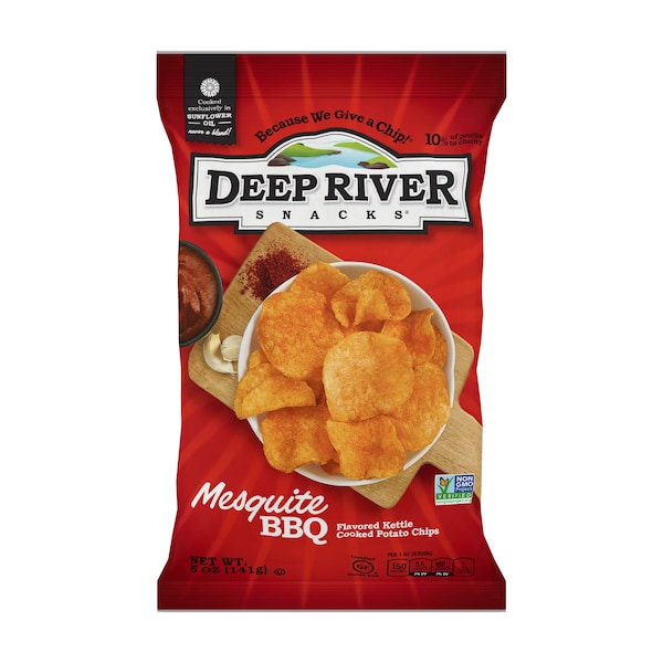 Deep River Snacks Kettle Potato Chip Mesquite BBQ 5 oz., PK12 17124 - main